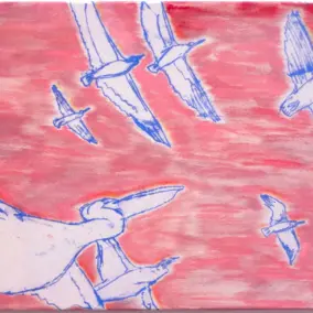 Gemälde "Fluegelschlaege" von Svenja Landsiedel