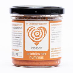 Glas Leipspeis Brotaufstrich Hummus