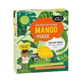 Mangopüree von Weltpartner in der Verpackung