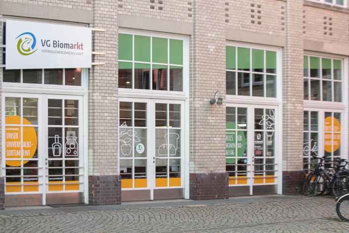 Willkommen im VG Biomarkt Dresden-Mitte Eingang VG Biomarkt Jahnstr. 5a