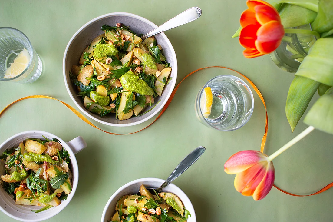 Kartoffelsalat mit Rucolapesto