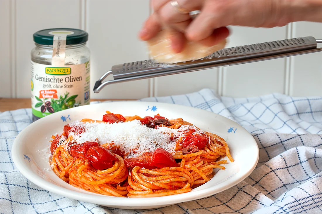 Vegetarische Spaghetti alle Puttanesca