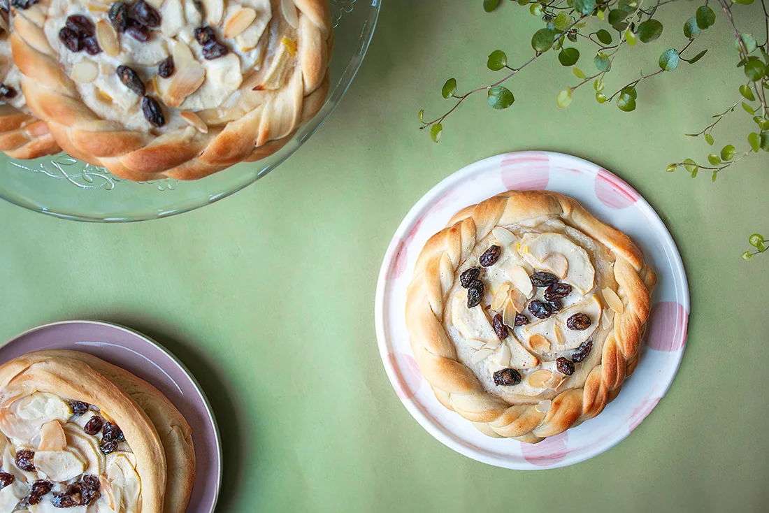 Apfel-Quark-Hefeteig-Taler