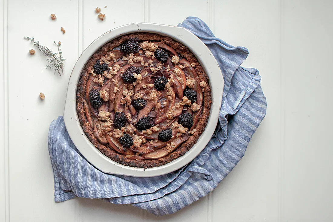 Birnen-Brombeer-Tarte