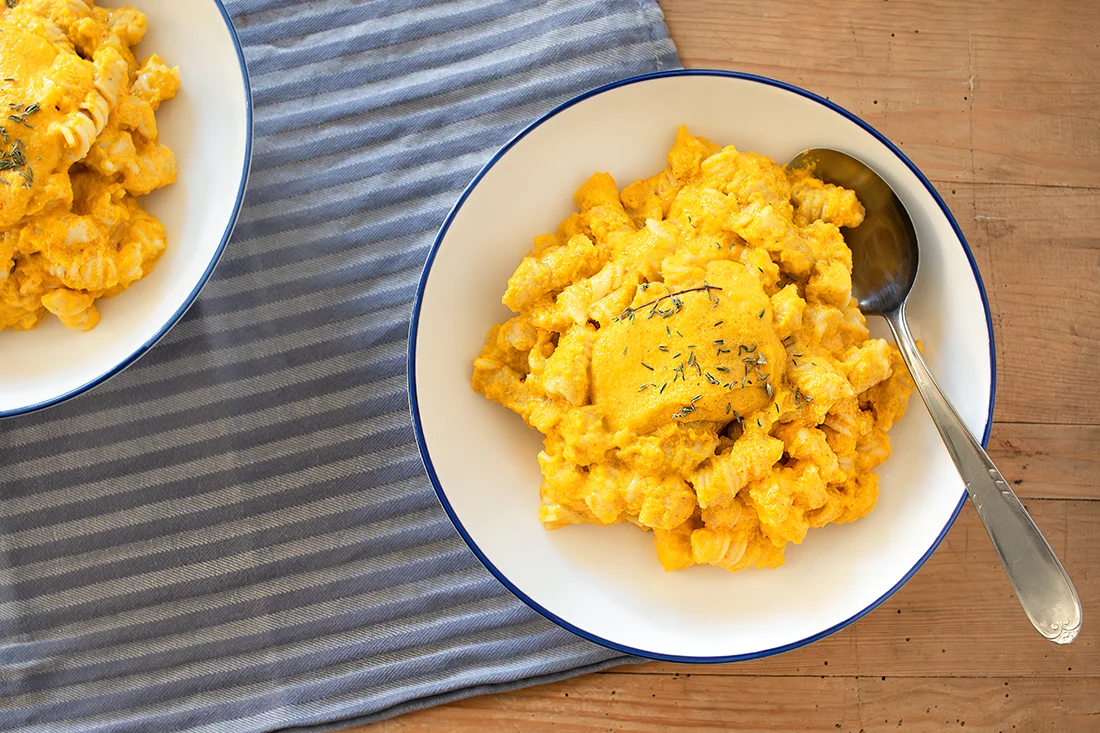 Nudeln mit Kürbis nach Art Mac and Cheese