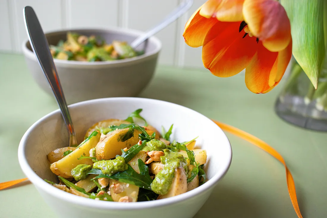 Kartoffelsalat mit Rucolapesto