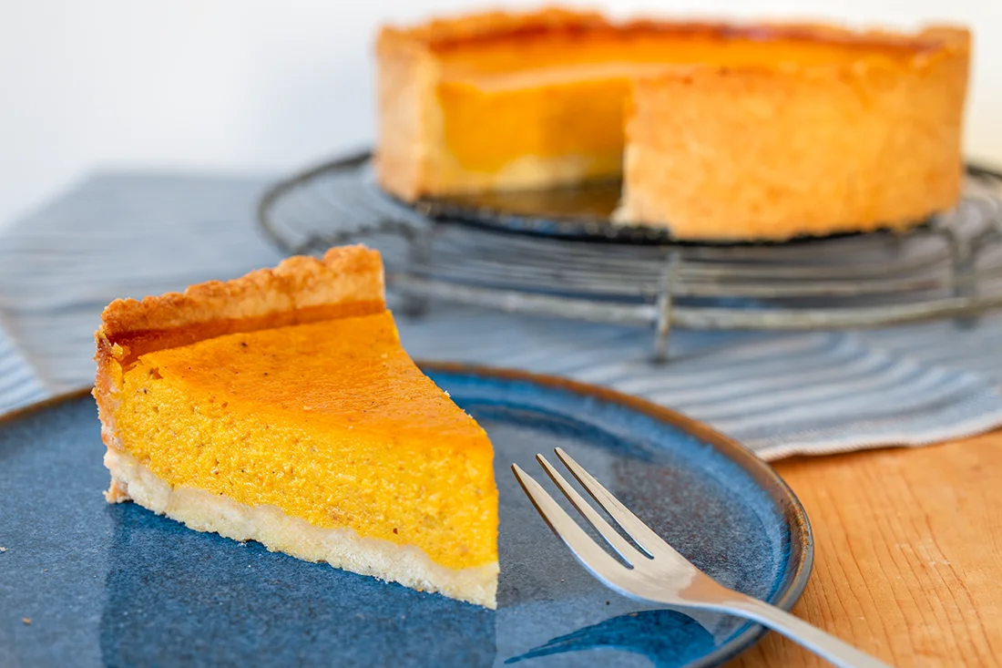 Kürbiskuchen mit Mürbeteig
