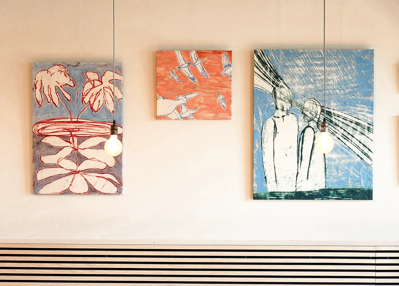 Gemälde von Svenja Landsiedel im Biobistro Friedensstraße