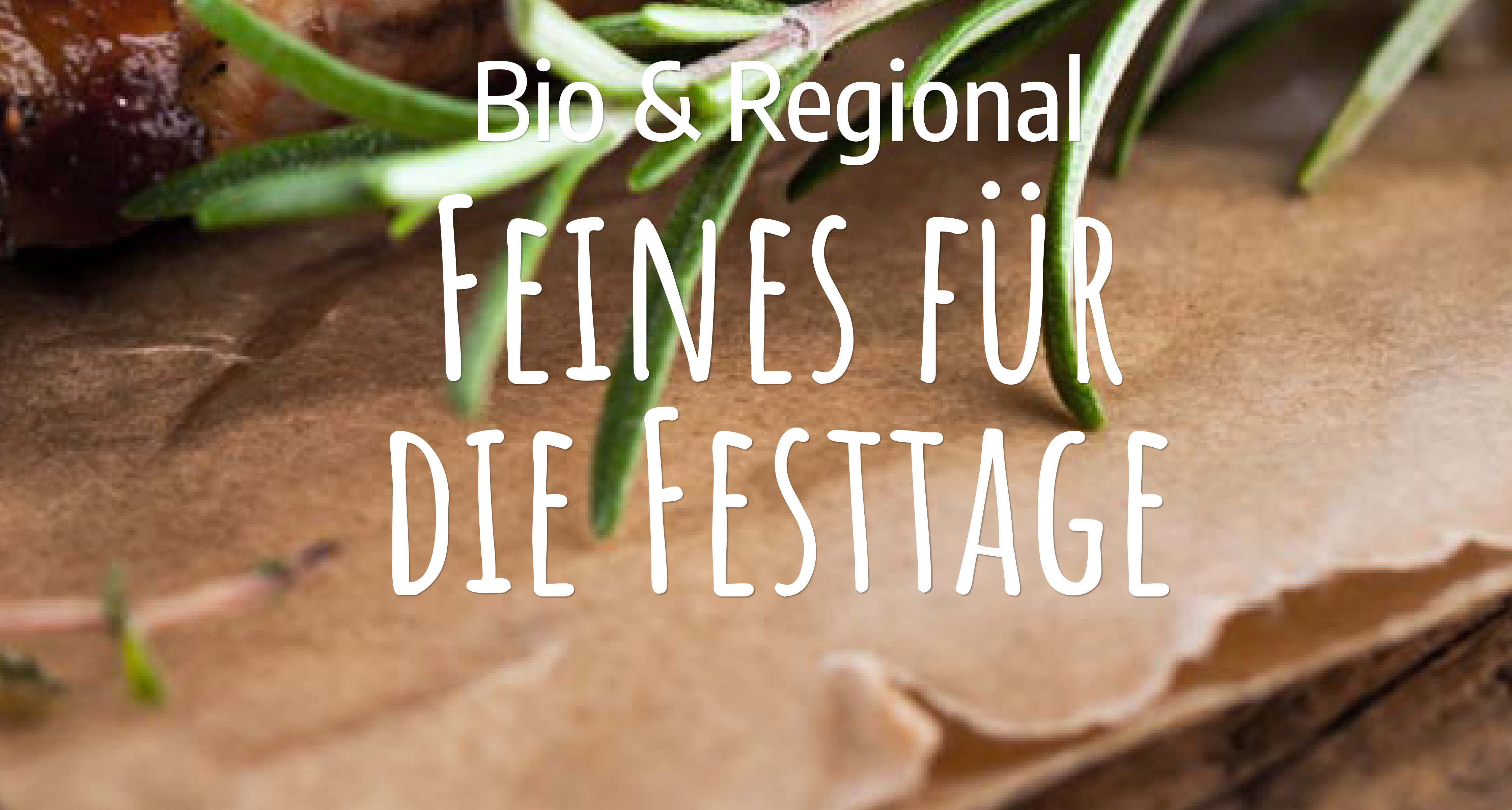 Ein Weihnachtsbraten mit eingeblendetem Text