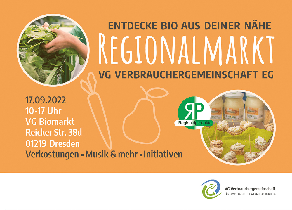 Einladung zum Regionalmarkt der VG Dresden
