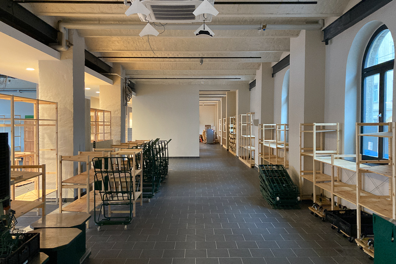 Innenansicht des neuen Biomarktes Friedrichsstraße