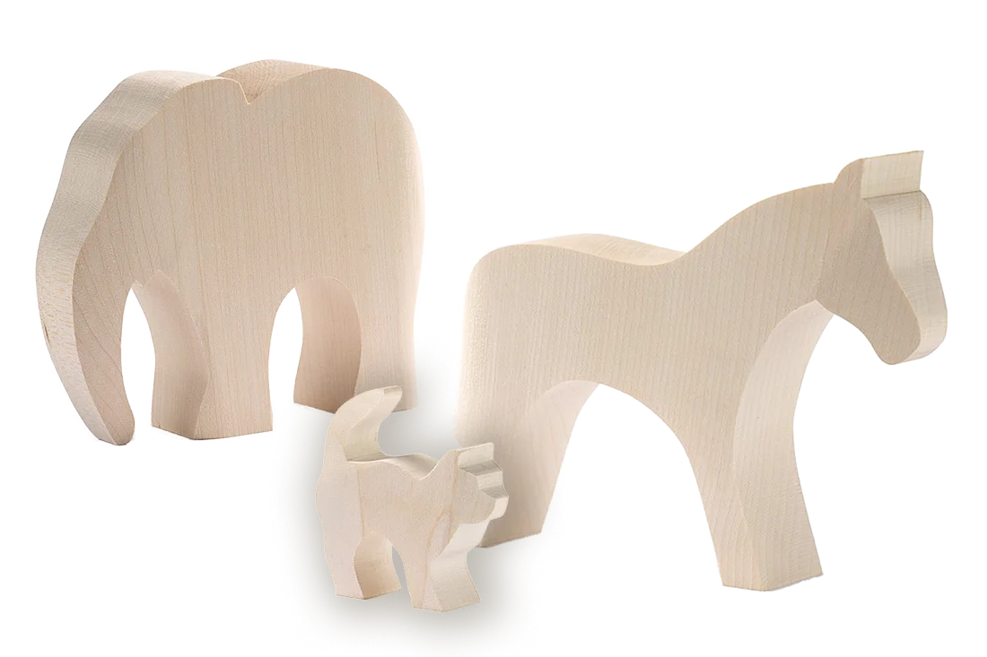 Set: Holz-Figuren zum Bemalen von Ostheimer